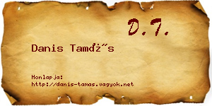 Danis Tamás névjegykártya