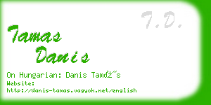 tamas danis business card